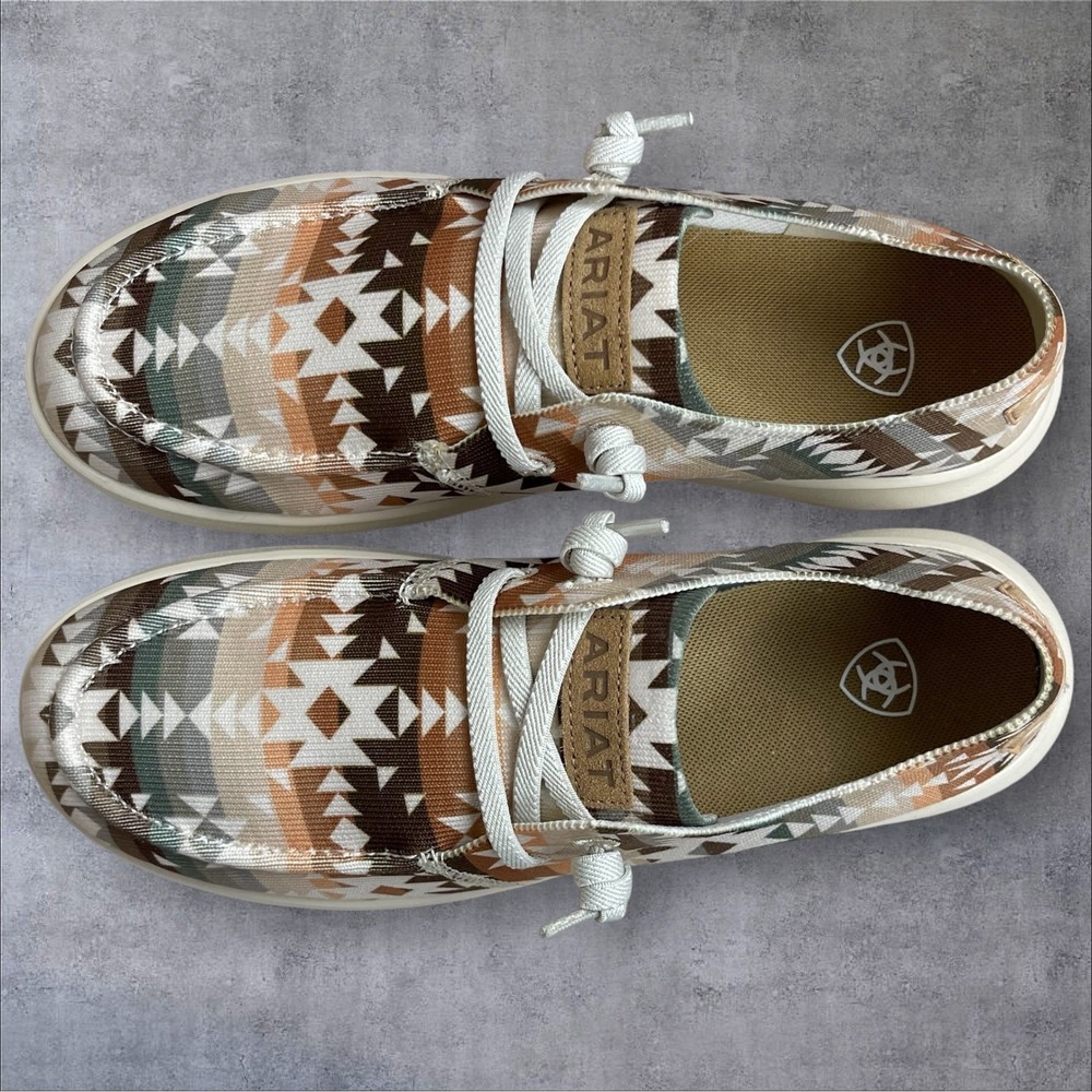Ariat Hilo Neutral Southwest Print Loafer Shoes Womens 8B Comfort Aztec Western - Picture 6 of 9